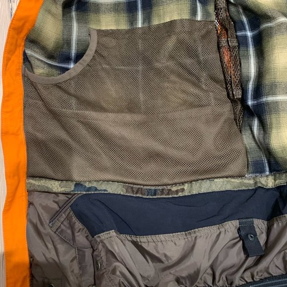 Burton Snowboard Jacket Large Orange Brown Dryride Performance - Picture 6 of 15